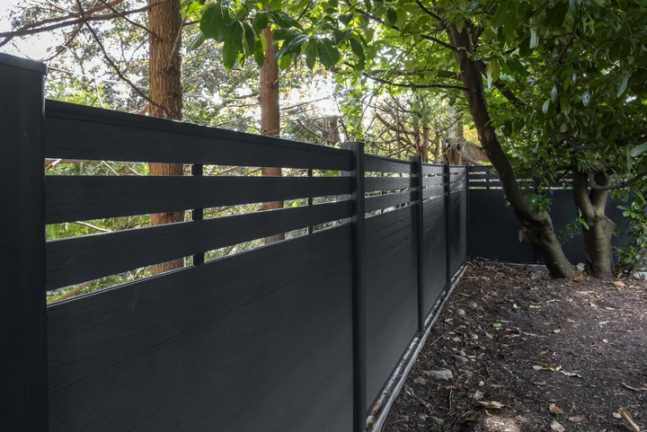 Graphite Partial Trellis fencing — Colwood