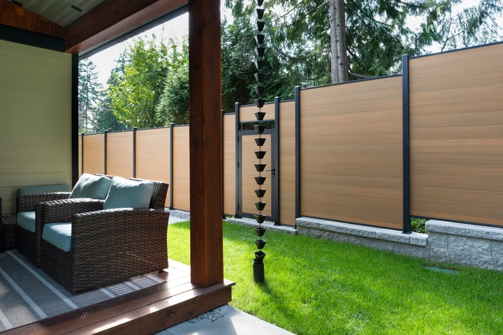 Honey Oak Full Privacy fencing — Arborlynn