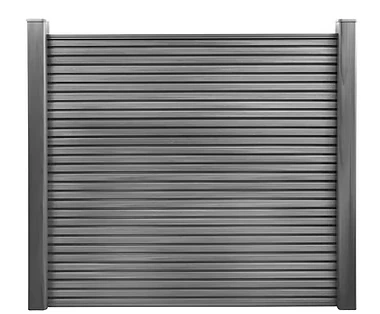 NeoLine Slatted fence with a grooved horizontal board profile