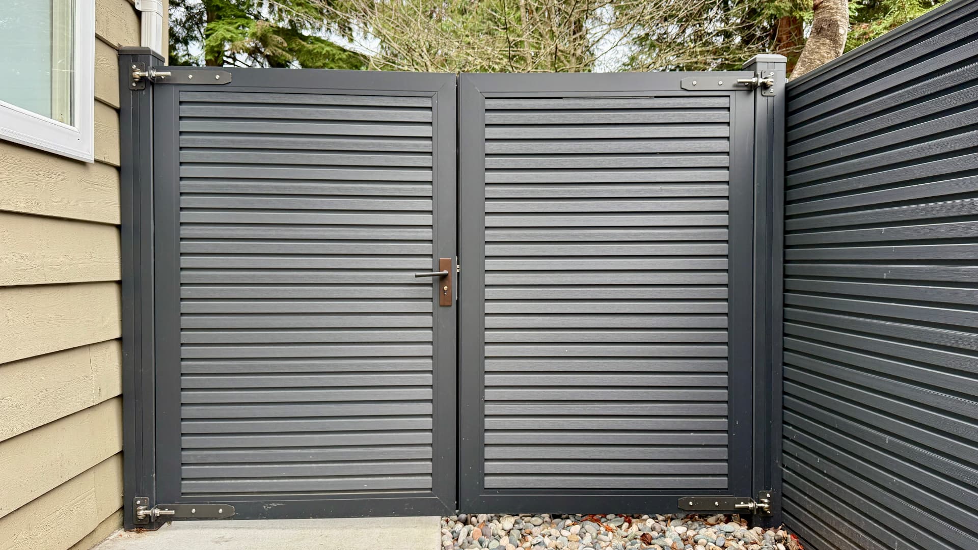 Graphite Slatted · Full Privacy fencing — Kilmarnock