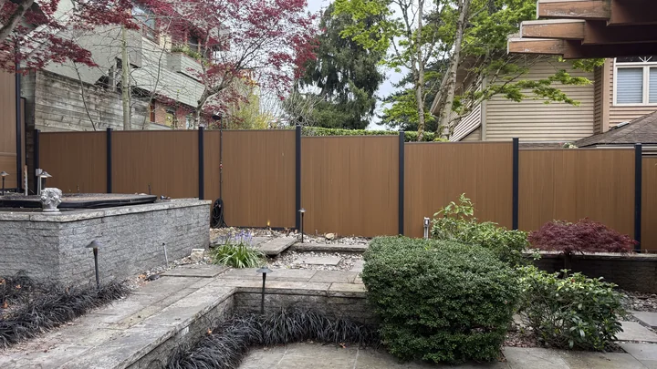 Honey Oak Full Privacy fencing — Bellevue
