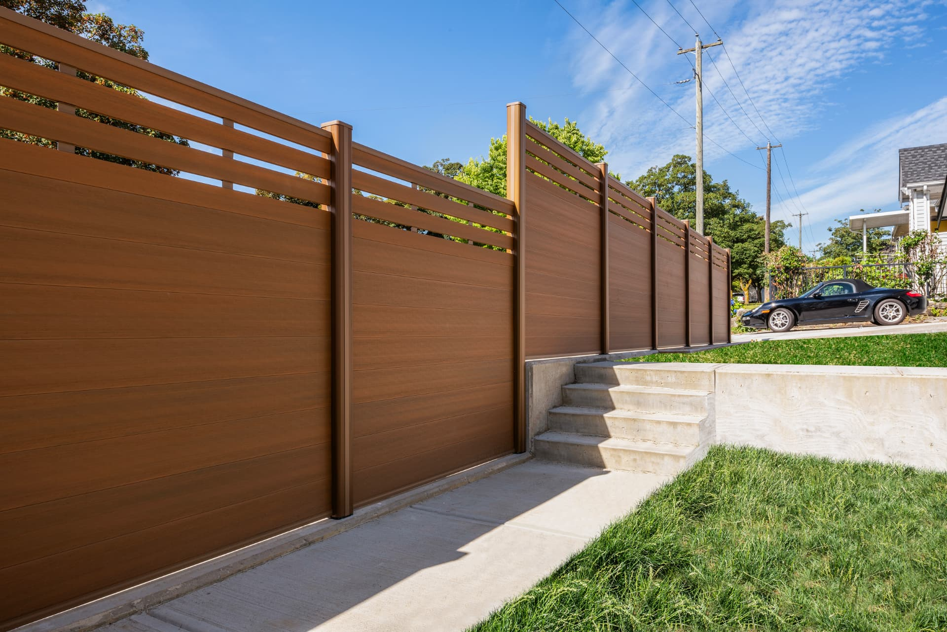 Renfrew project with NeoLine composite fencing and gates