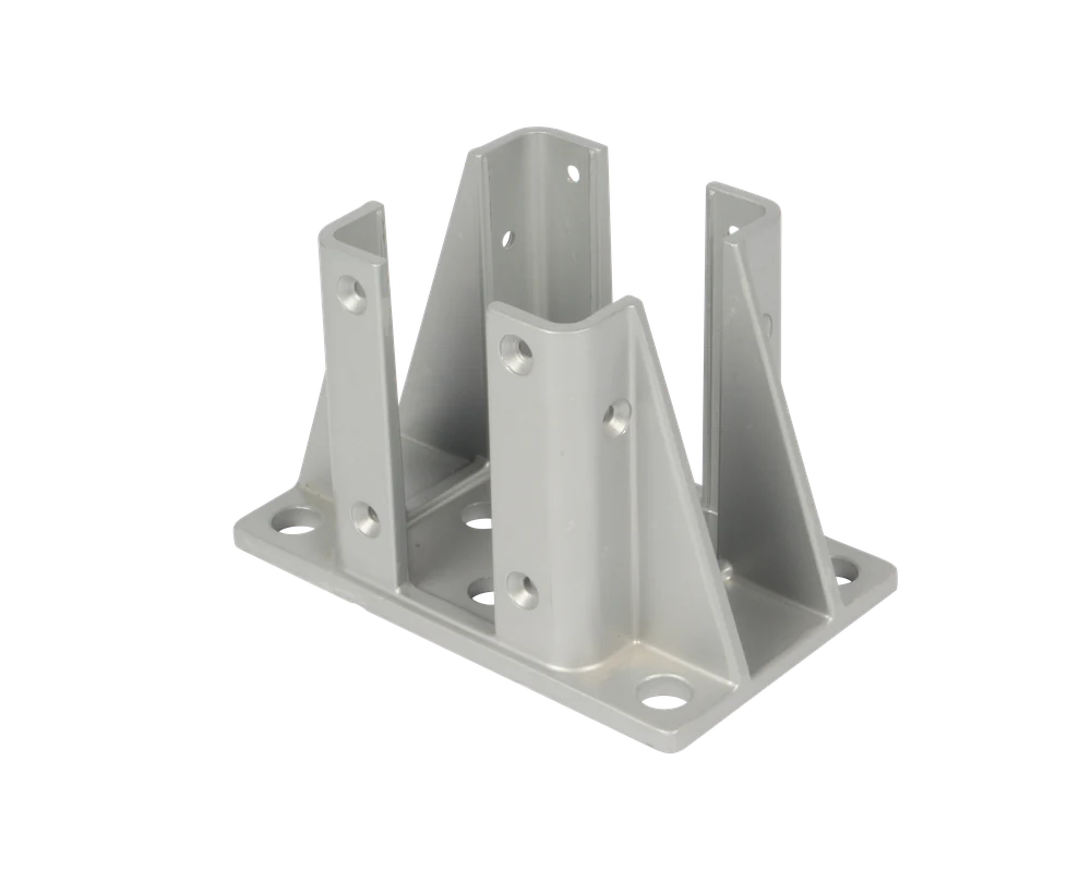 Aluminum post base — Silver finish