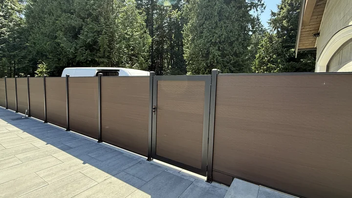 Dark Walnut Full Privacy fencing — White Rock